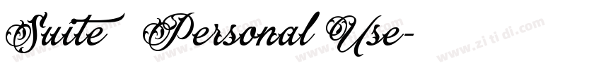 Suite   Personal Use字体转换
